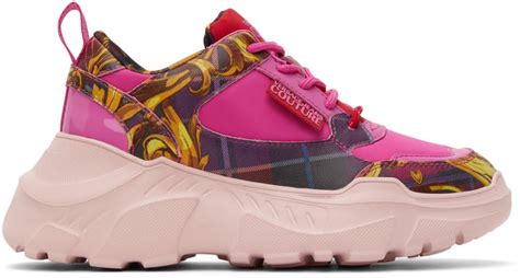 versace jeans couture pink sneakers